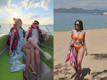 Quang Minh đưa bạn gái đi chơi nhưng dân tình chỉ soi bàn tay hư, tình trẻ kém 37 tuổi mặc bikini khoe dáng bốc lửa