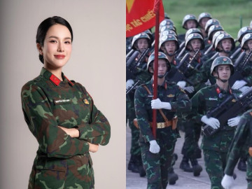 Diệp Lâm Anh nhập ngũ sau ồn ào, Thượng úy Lê Hoàng Hiệp xuất hiện khí chất giữa Bình An và Huỳnh Anh