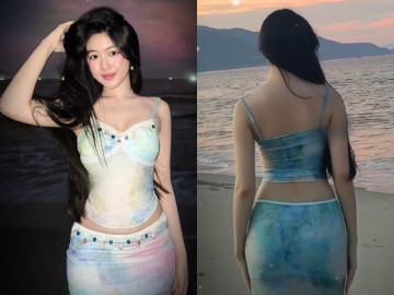 Lọ Lem con gái Quyền Linh mặc đồ xuyên thấu khoe eo bé xíu, dân tình tiếc hùi hụi vì không đi thi hoa hậu