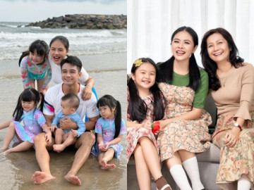 Vân Trang đưa 4 con đi du lịch phải có cả đội quân tháp tùng, nhàn tênh nhờ có mẹ chồng phụ giúp