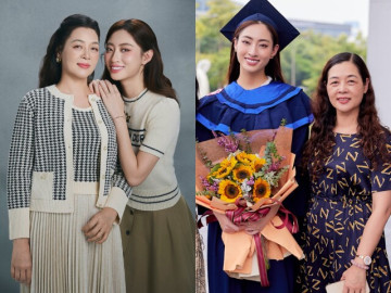Hoa hậu Việt được đặc cách học Tiến sĩ khoe mẹ ruột là Giám đốc kho bạc, dân tình khen như 2 chị em