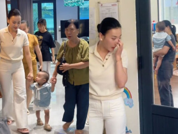 Mẹ chồng Phương Oanh sang biệt thự phụ con dâu đưa cháu nội đi học, phu nhân hào môn khóc nức nở trước cửa lớp
