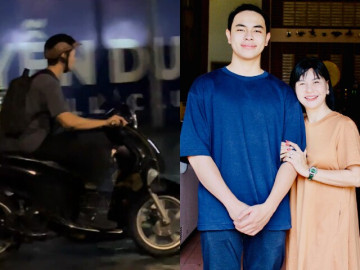 Con trai Thái Hòa tự chạy xe máy ra về sau sự kiện, Cát Phượng cảm ơn khán giả đã yêu thương quý tử