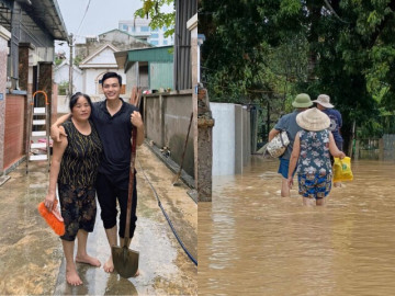 Xót xa cảnh mẹ nam MC chạy lũ 2 lần trong 2 tháng, nhà mới sửa sang được chút thì nước lại dâng