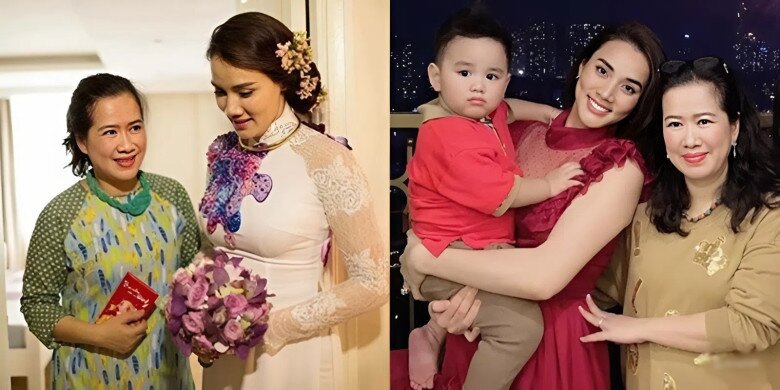 Mẹ chồng của Trang Nhung sở hữu nhan sắc trẻ trung, quý phái.
