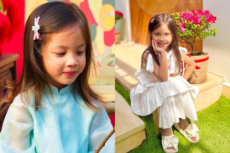 Cô bé Lisa sở hữu nét đẹp dịu dàng, có nhiều điểm giống mẹ Hồ Ngọc Hà.