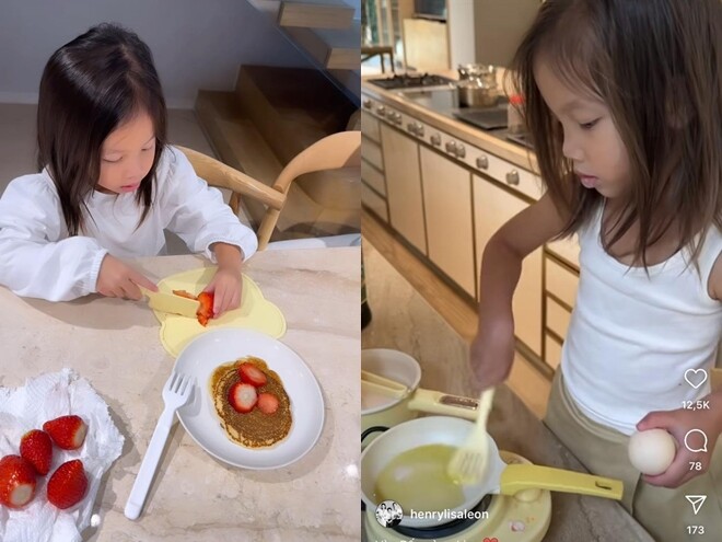 Ái nữ của Hồ Ngọc Hà đảm đang, chăm nấu ăn, làm việc nhà.