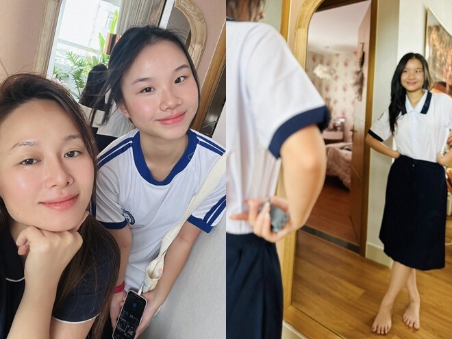 Zon khoe đồng phục, háo hức chuẩn bị bước vào năm học mới.