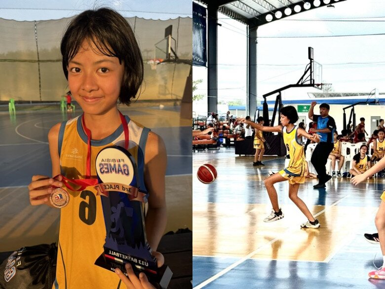 Con gái của Bình Minh tham gia nhiều môn thể thao.