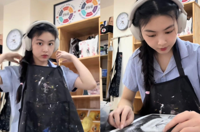 Lọ Lem nhận nhiều giải thưởng về hội họa, thậm chí trở thành cô giáo dạy vẽ.