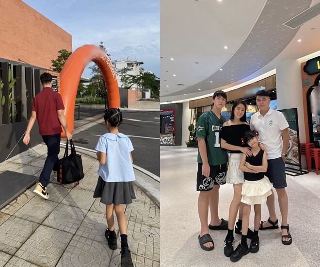 Lê Phương chia sẻ hình ảnh 2 con bắt đầu năm học mới.