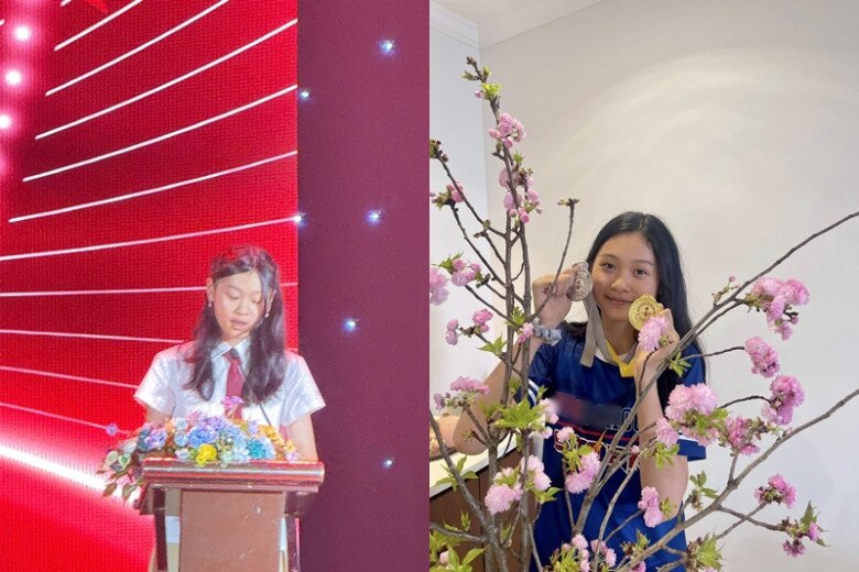 Con gái của nàng hậu sở hữu thành tích học tập đáng nể.