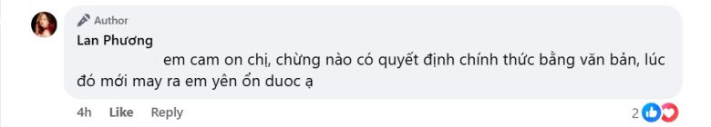 Lan Phương cho biết bản thân đang chờ văn bản ly hôn chính thức.