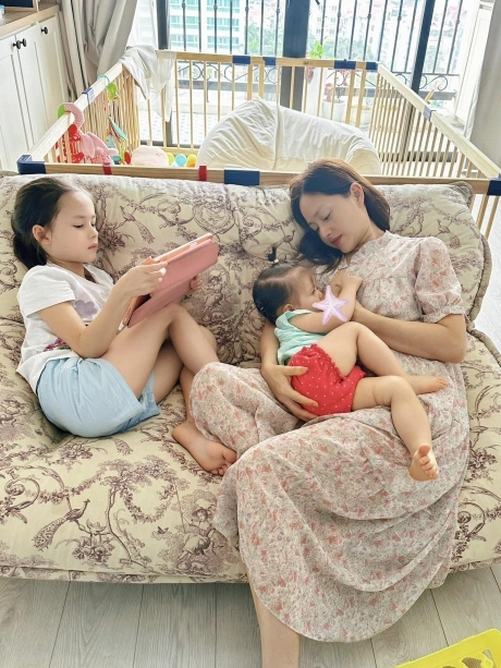Lan Phương coi 2 con là nguồn động lực trong cuộc sống.