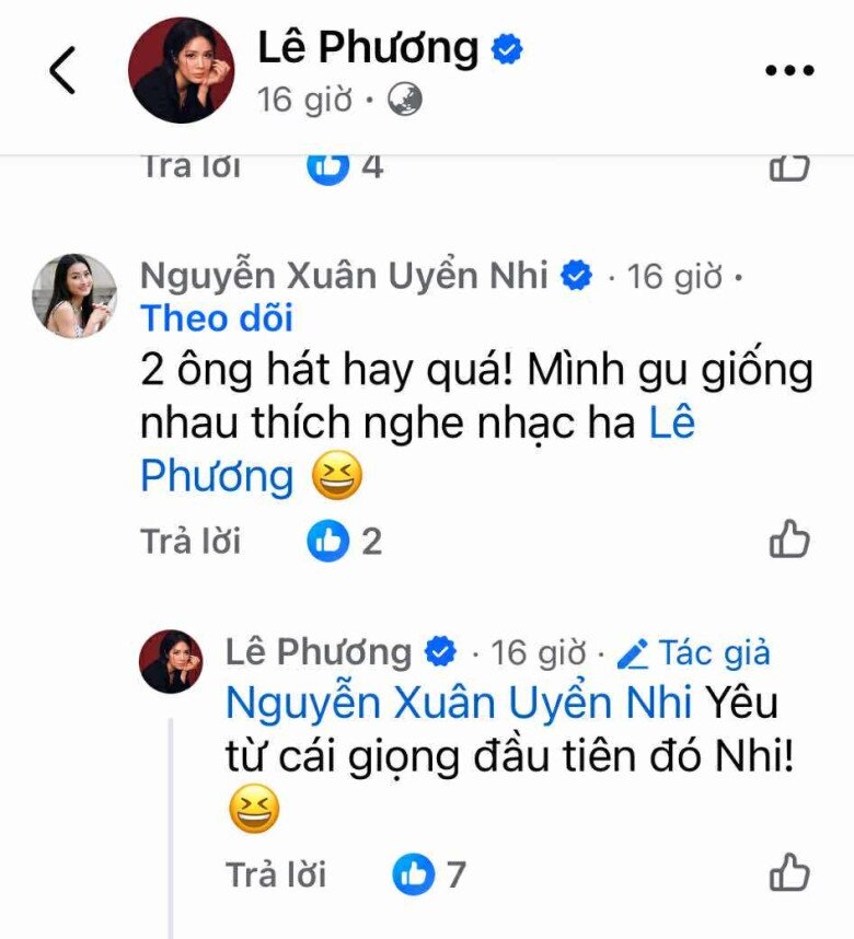 Lê Phương cho biết bản thân rất yêu giọng ca của chồng.