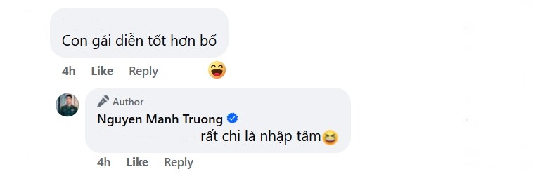 Cư dân mạng để lại lời khen về diễn xuất của cô nàng Chíp.