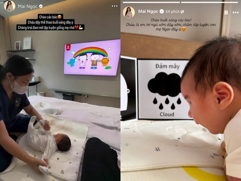 MC Mai Ngọc chăm con khoa học, thuê bảo mẫu kinh nghiệm từ khi quý tử chào đời.