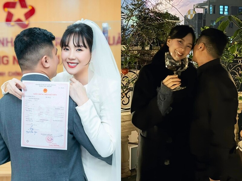 Mai Ngọc hiếm khi khoe ảnh cận mặt của ông xã.