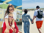 Giải trí - Vợ cũ Thành Trung cực gần gũi với bố mẹ chồng Tây, ái nữ đi đâu cũng nắm tay bố dượng không rời