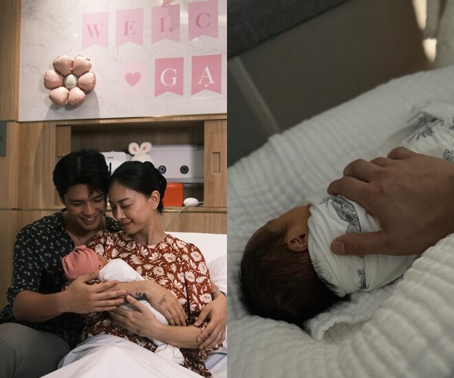 Vợ chồng Ngô Thanh Vân vỡ òa khi đón con gái đầu lòng.