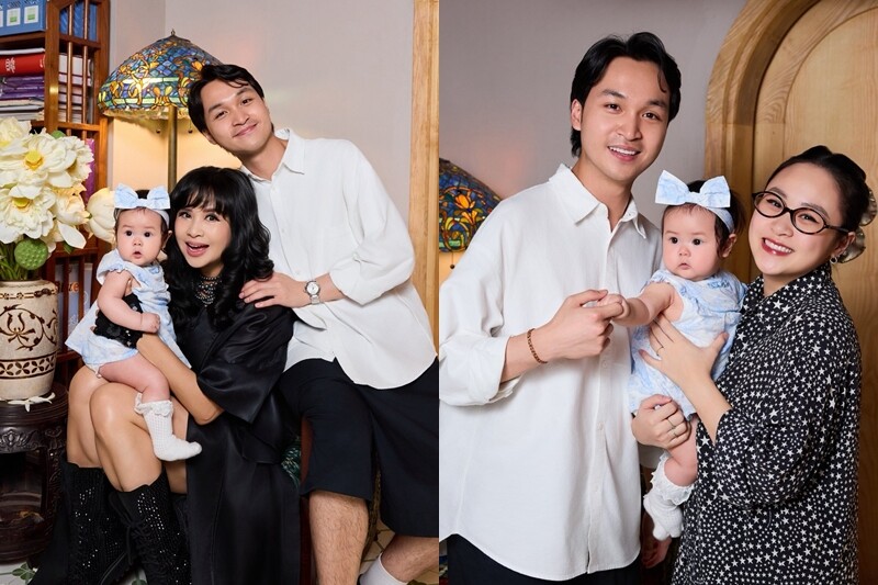 Diva Thanh Lam khoe ảnh hạnh phúc cùng 2 con và cháu ngoại.