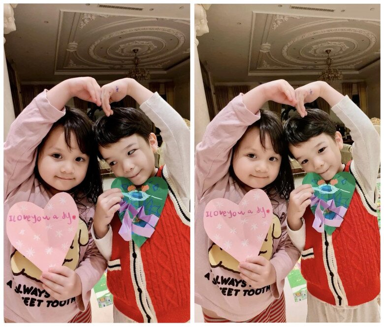 Cặp sinh đôi đáng yêu của nam doanh nhân.