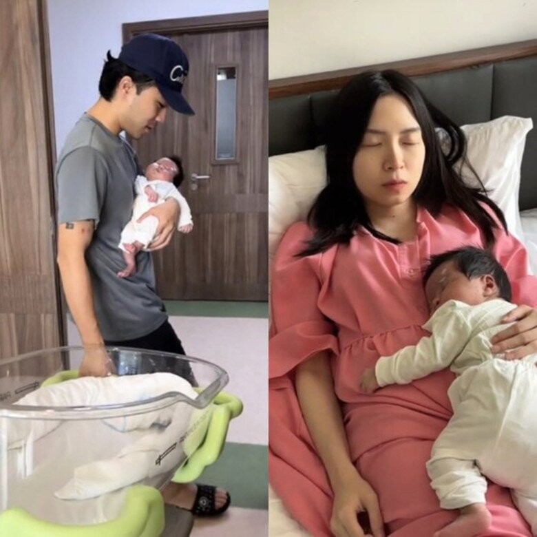 Vợ chồng Bảo Linh bận rộn khi có con đầu lòng.