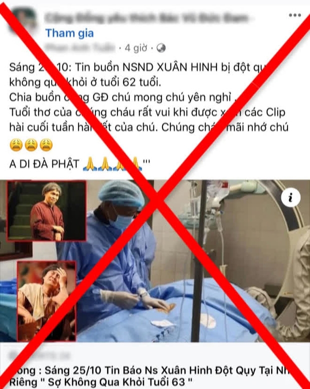 Xuân Hinh đau đầu vì những tin đồn liên quan đến bệnh tật.