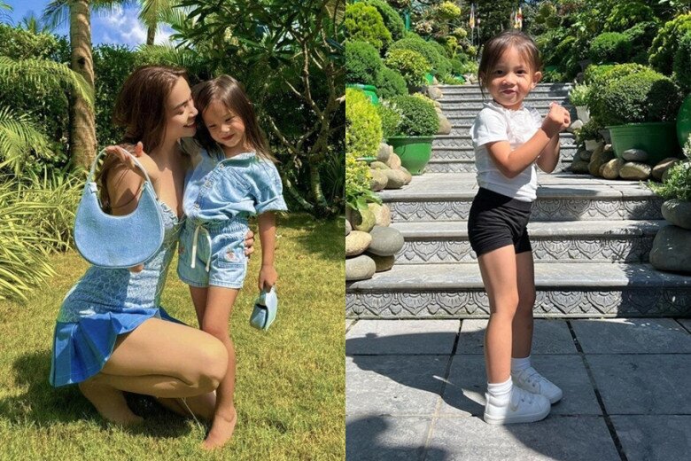 Không chỉ có tính cách tốt, Lisa còn gây ấn tượng với đôi chân dài miên man được thừa hưởng từ mẹ. 