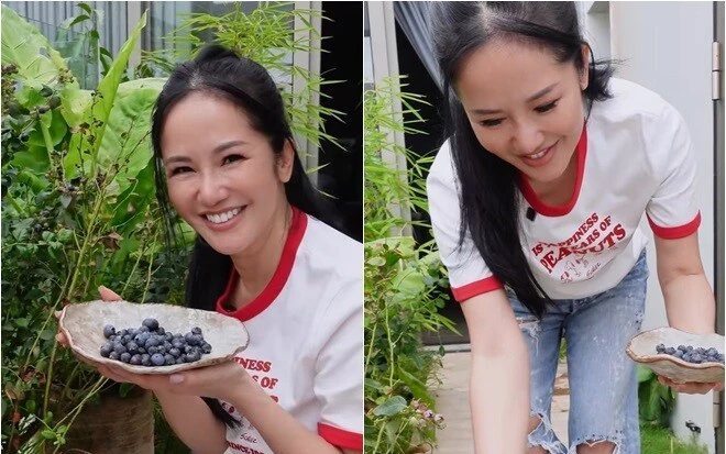 Nữ ca sĩ khoe vườn cây ăn trái trong chính căn nhà của mình.