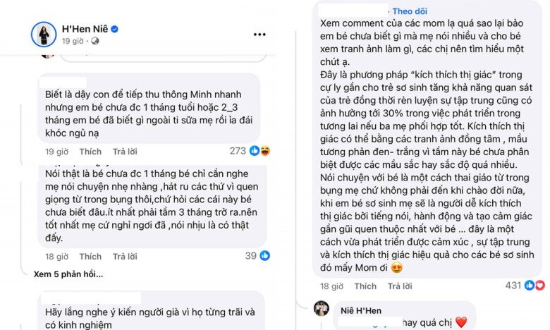 Nhiều ý kiến trái chiều được đưa ra khi H’Hen Niê “dạy” con học sớm.