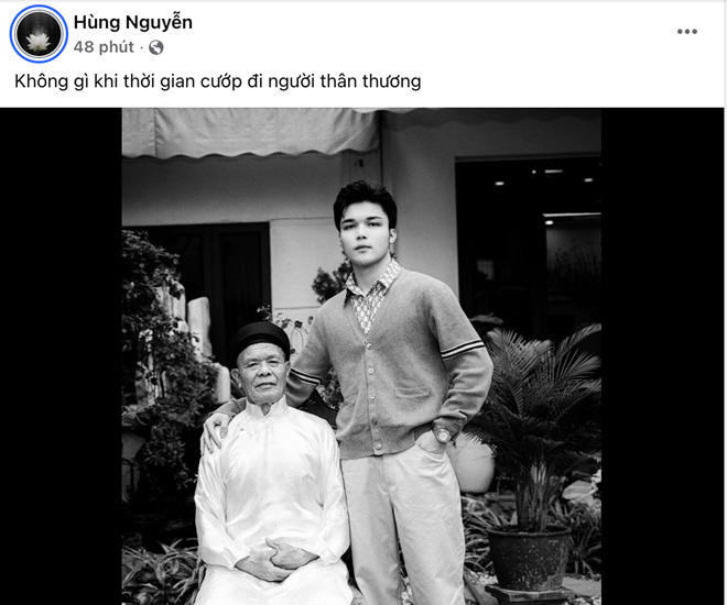 Em trai và quản lý của Hòa Minzy chia sẻ ông nội nữ ca sĩ đã qua đời.