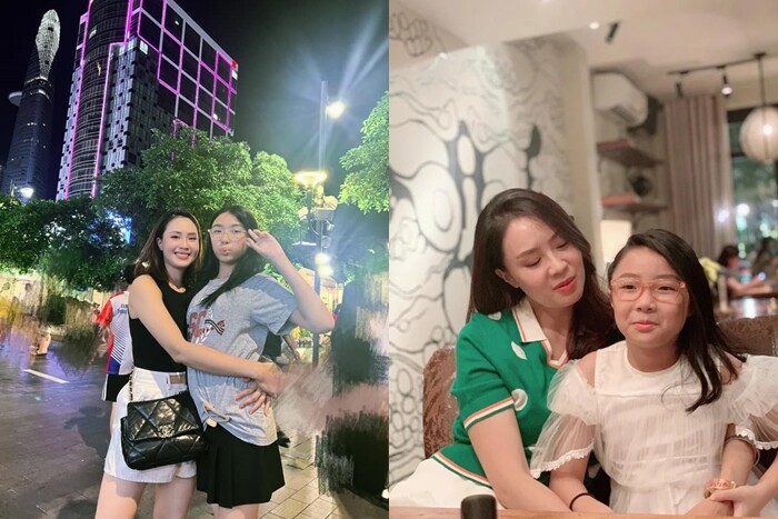 Con gái Hồng Diễm phát triển chiều cao tốt và càng lớn càng giống mẹ.
