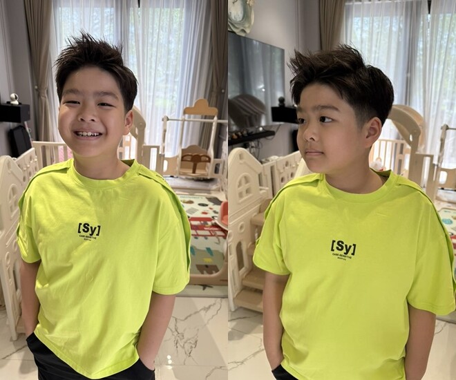 Con trai Nhật Kim Anh đẹp trai bất chấp cam thường của mẹ.