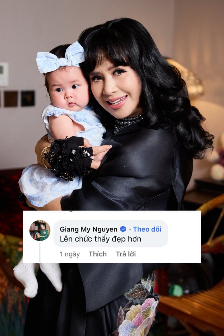 Hoa hậu Đền Hùng Giáng My nhận xét bạn thân đẹp hơn khi lên chức bà.