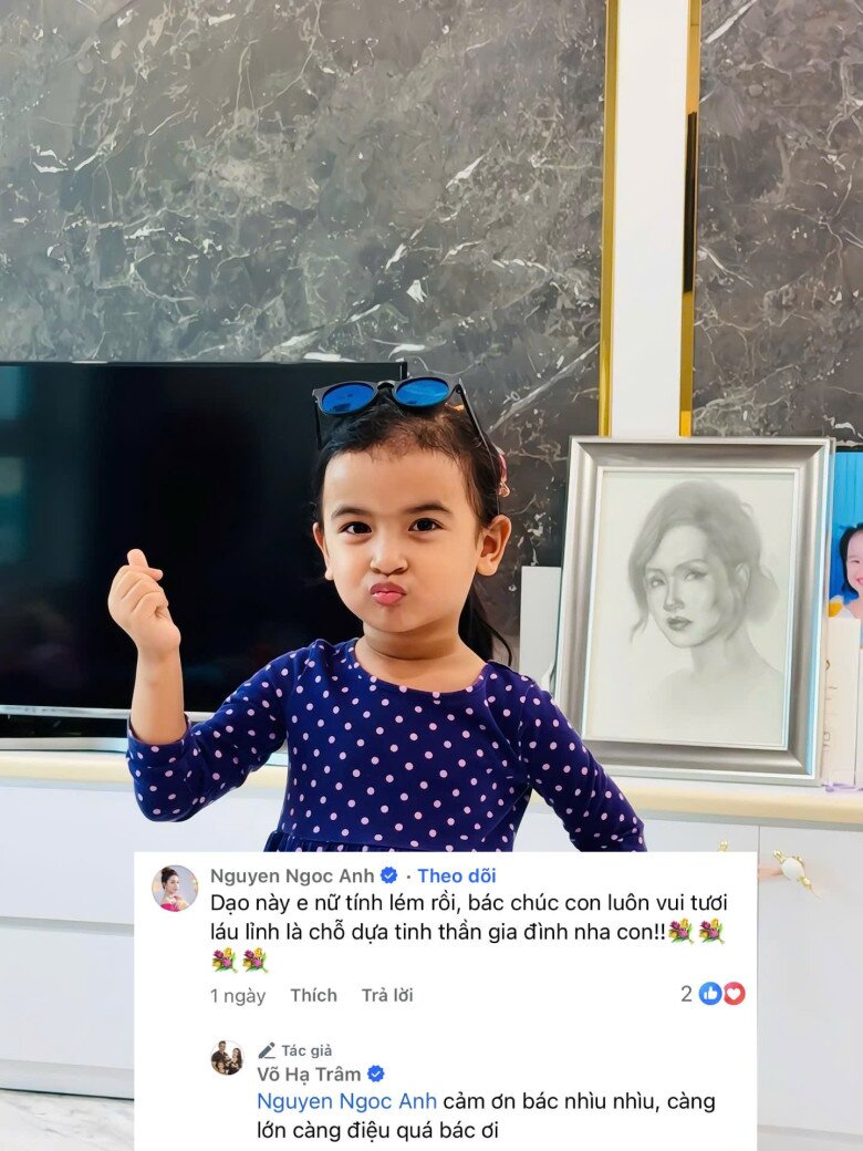 Võ Hạ Trâm nhận xét con gái càng lớn càng nữ tính, điệu đà.