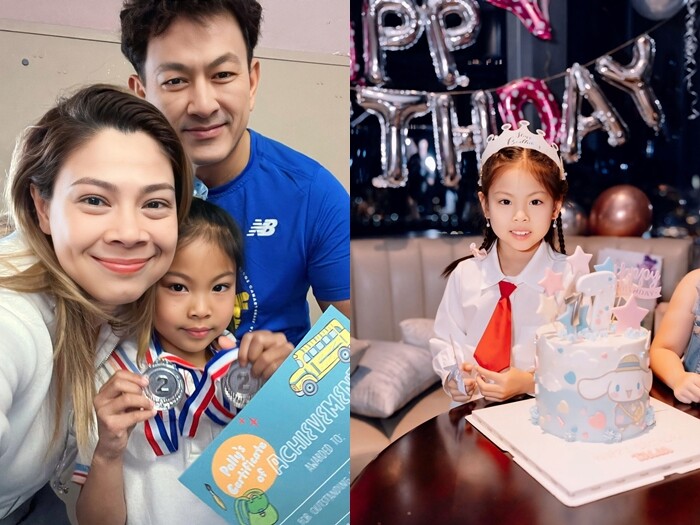 Talia cá tính, có tính cách hướng ngoại, thích các môn thể thao giống bố.