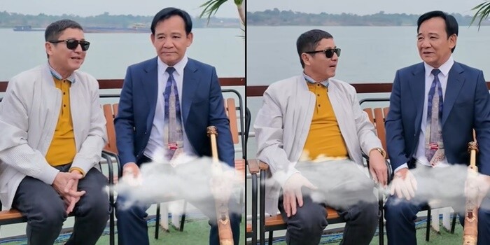 NSƯT Chí Trung và NSƯT Quang Tèo đã có màn kết hợp hài hước.