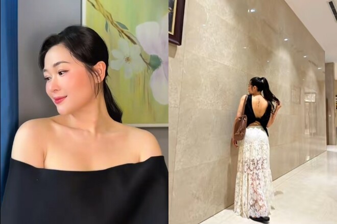 Vợ cũ Huy Khánh sở hữu phong cách nữ tính, gợi cảm.