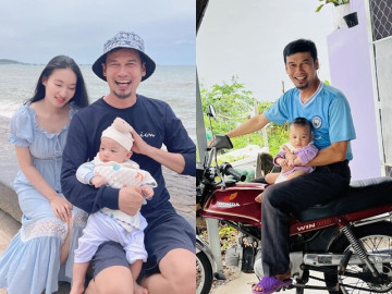 Sao Việt 24h: Nam diễn viên có con đầu lòng ở tuổi 52 với vợ trẻ kém 26 tuổi tươi rói khi lên đồ cùng quý tử