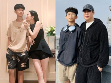 Con trai của Lệ Quyên được mẹ tháp tùng như trợ lý khi thi đấu, vi vu khắp nước Mỹ khiến bố doanh nhân thấy nhớ
