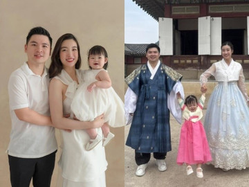 Con gái Đỗ Mỹ Linh cười tít mắt khi xuất ngoại cùng bố mẹ, thiếu gia Đỗ Vinh Quang bị vợ và anh trai bóc phốt