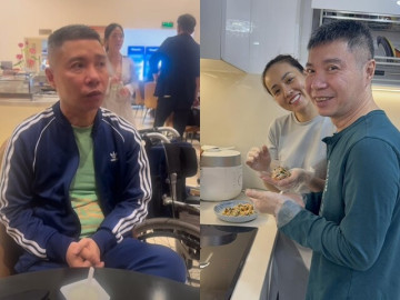 Sao Việt 24h: Vợ trẻ Công Lý tiết lộ làm việc ngày đêm để có tiền cho chồng sang Nhật Bản chữa bệnh