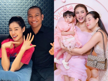 Hoa hậu Khánh Vân mắc đẻ với chồng nhiếp ảnh gia hơn 17 tuổi, gặp con gái Võ Hoàng Yến liền vội xin vía