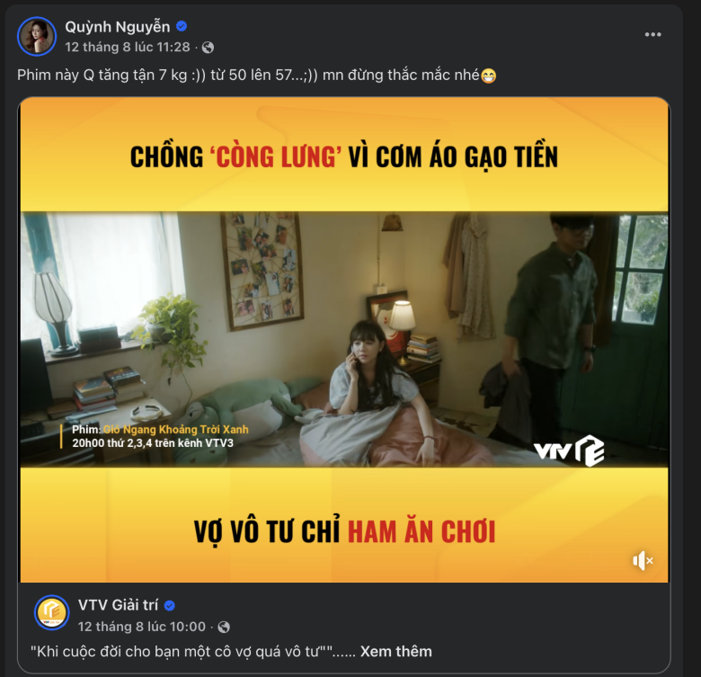 Mỹ nhân 9X khéo léo lên tiếng bằng cách tiết lộ cân nặng ở thời điểm quay phim, ngầm giải thích cho nhan sắc có phần khác lạ của mình.