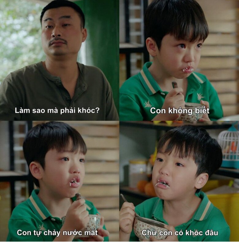 Phân đoạn này của bé Khoai được chia sẻ rộng rãi trên mạng xã hội.