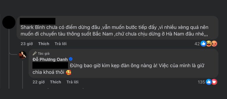 Phương Oanh lại có cách trả lời vừa duyên dáng, vừa sắc sảo trước bình luận ác ý.
