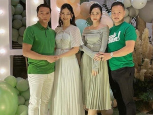 2 Á hậu Việt là chị em ruột cùng "gu" lấy đại gia hơn nhiều tuổi, hay để 2 chồng diện đồ đôi, cảnh làm mẹ cũng hệt nhau