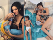 Yêu con - Gái trẻ "gây sốt" với cảnh cho cặp song sinh bú trên máy bay, hoá ra từng nổi danh mẹ bỉm sexy nhất mạng xã hội