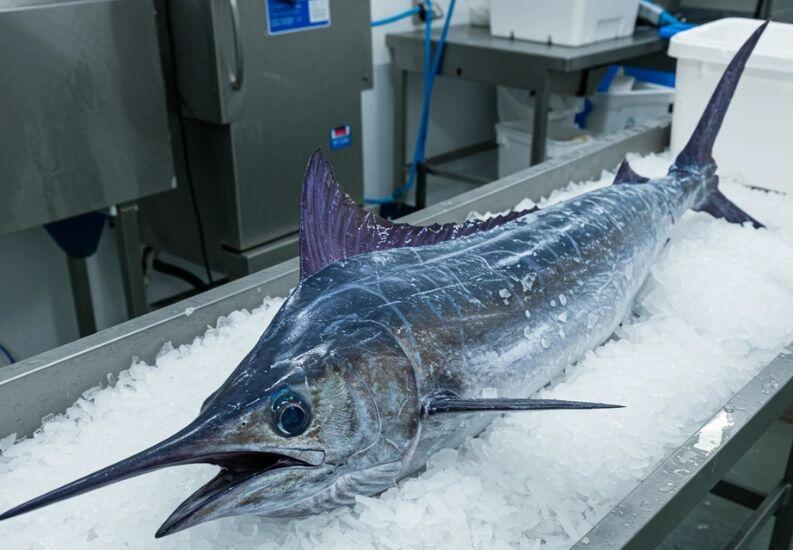 Cá kiếm với chiếc mỏ dài đặc trưng, thường sinh sống ở vùng biển sâu và di cư xa. Thịt cá kiếm có lượng methylmercury (dạng thủy ngân độc hại nhất) cao hơn hẳn các loài cá khác. Đây là lý do cá kiếm được liệt kê trong nhóm cá cần hạn chế tối đa khi tiêu thụ.